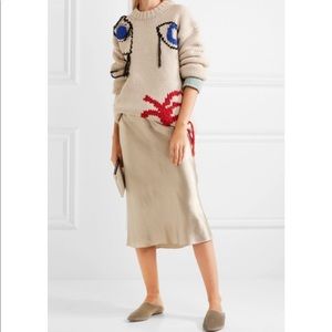 VINCE satin slip skirt - S Stucco